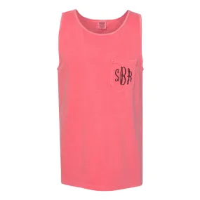 Embroidered Monogram Adult Pocket Tank