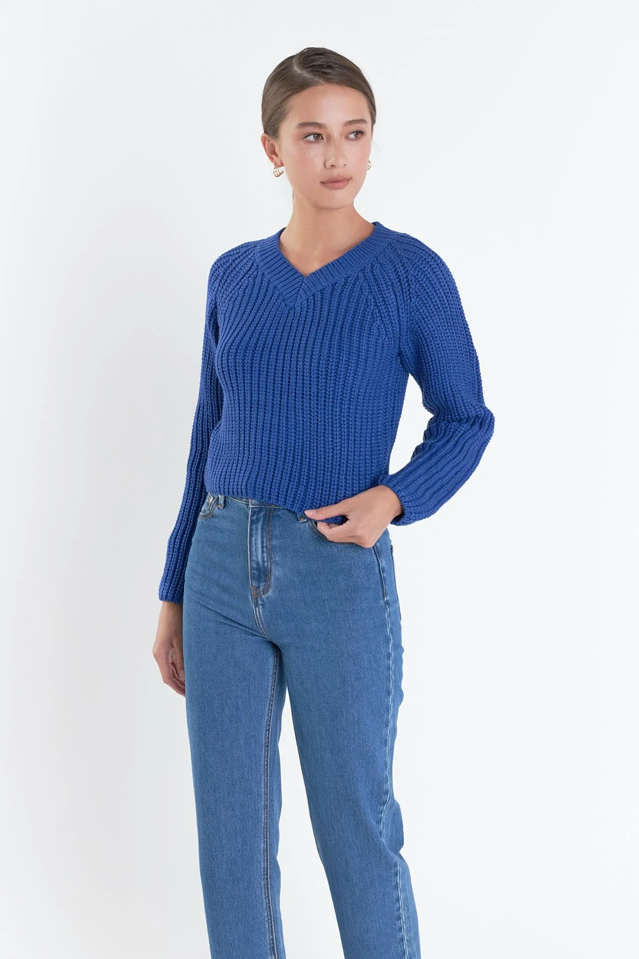 English Factory - V-neck Knit Sweater