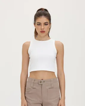 Essence Ribbed Cropped Tank Top