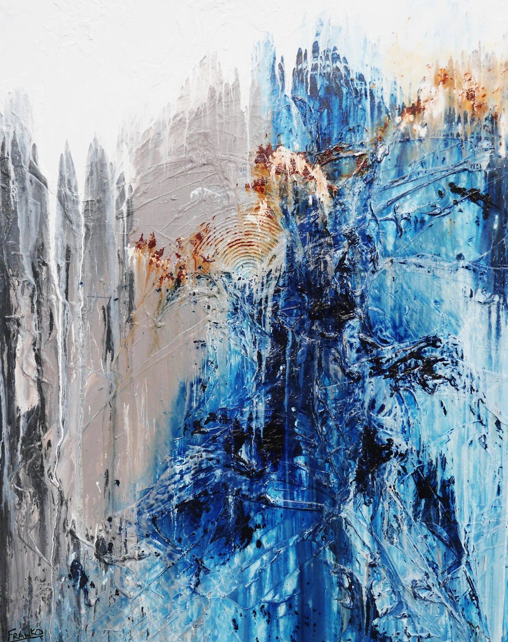 Everything Is Blue 120cm x 150cm Blue Abstract Painting (SOLD)