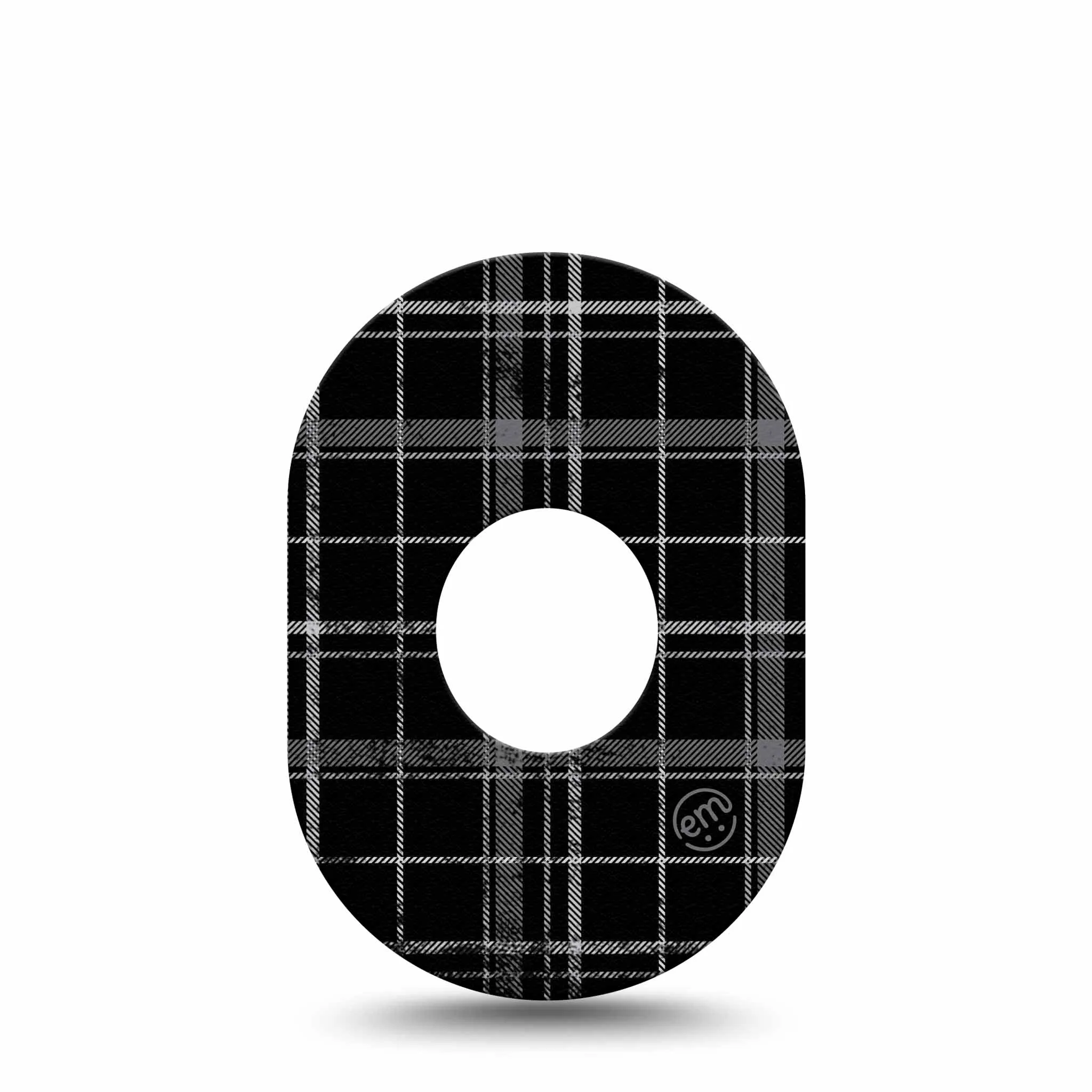 ExpressionMed Grunge Plaid Adhesive Patch Dexcom G7/Dexcom ONE 