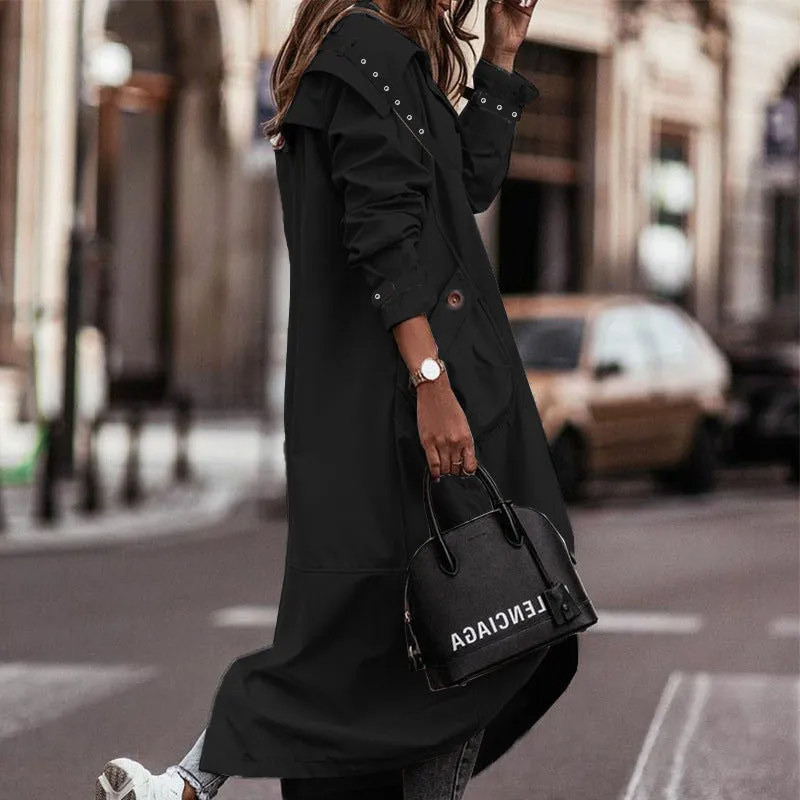 Flytonn-Fall Outfits Women Outwear Streetwear -women's outerwear women's coat New Women's Casual Mid-length Trench Coat