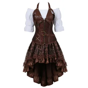 Funki Buys | Dresses | Women's Steampunk Top Corset Skirt Set