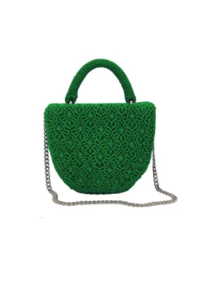 Gaira Handmade Macramé Suede Micro Bag