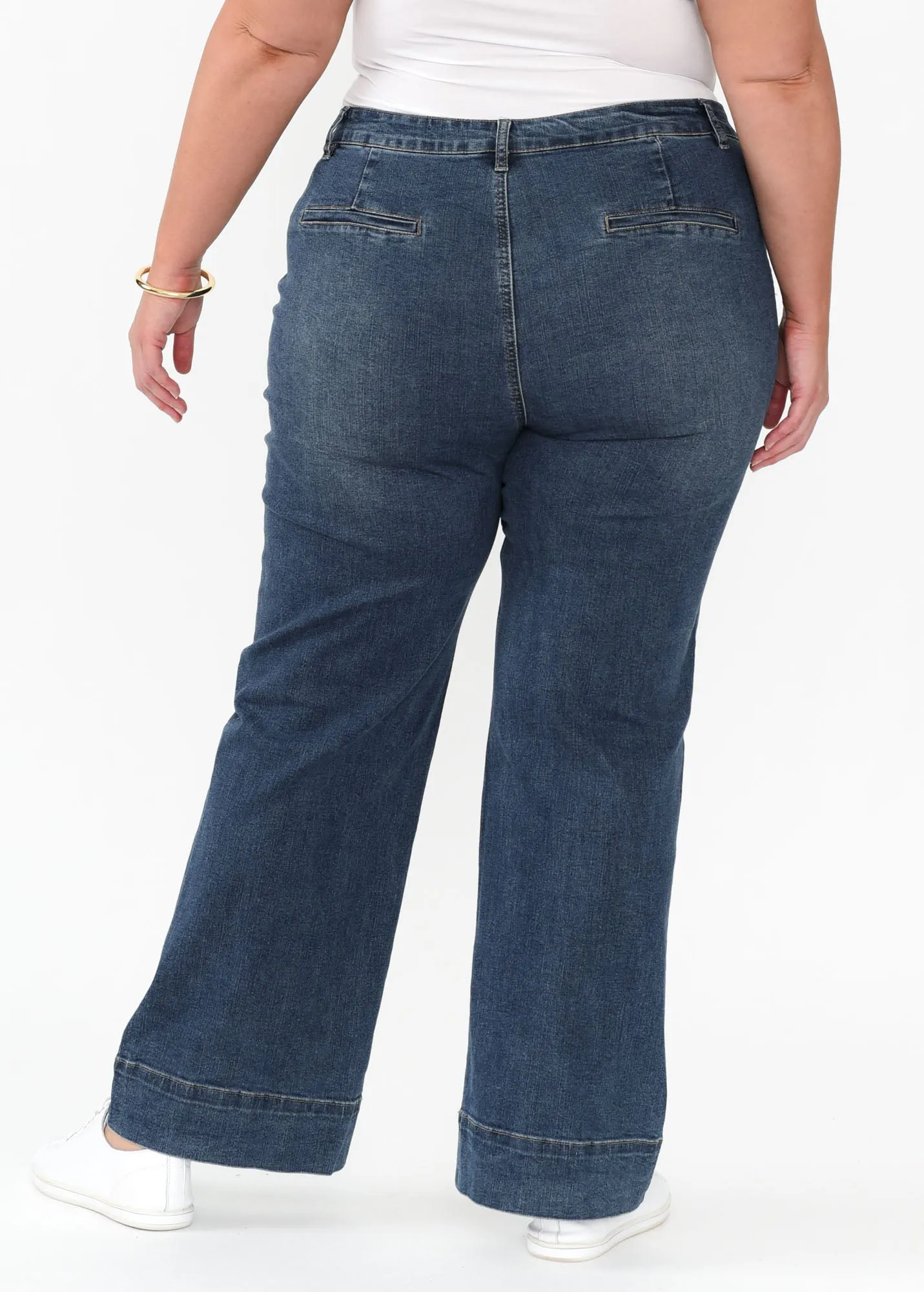 Georgia Blue Cotton Jeans