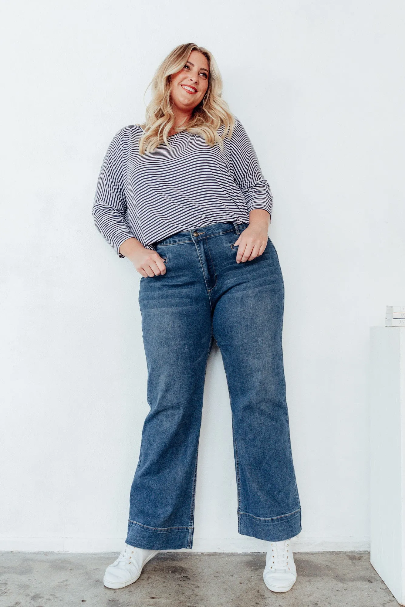 Georgia Blue Cotton Jeans