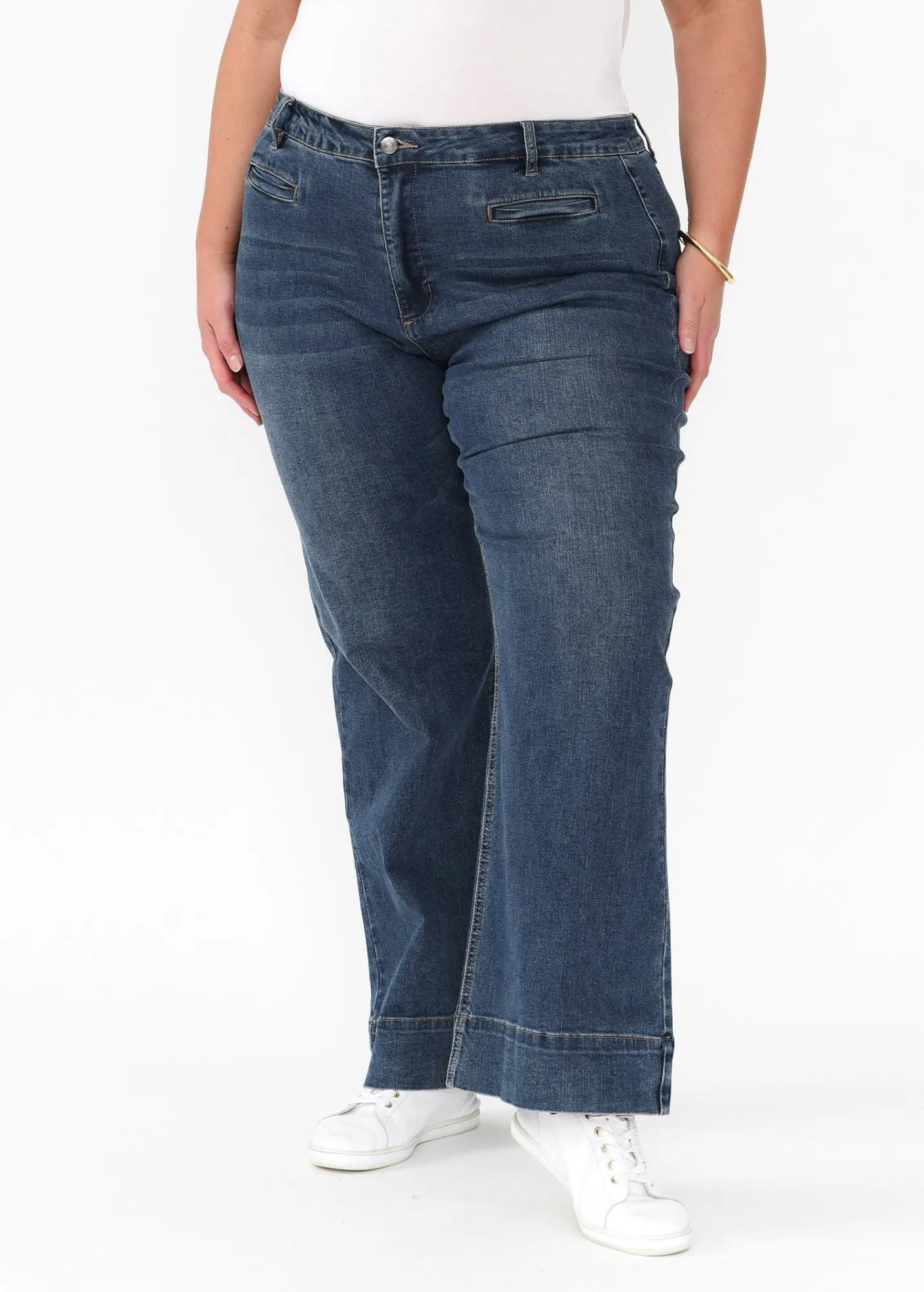 Georgia Blue Cotton Jeans