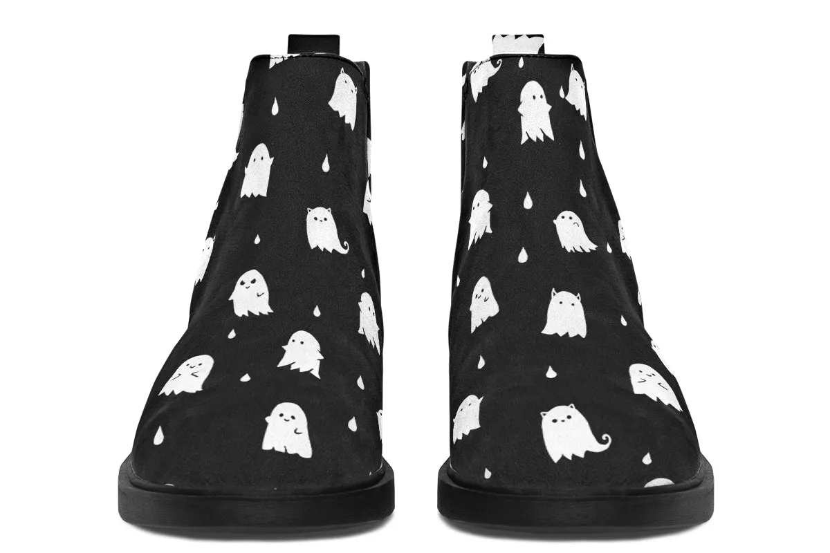 Ghost Party Chelsea Boots - Comfy Slip-On - Soft & Water-Resistant Micro-Suede Vegan Shoes