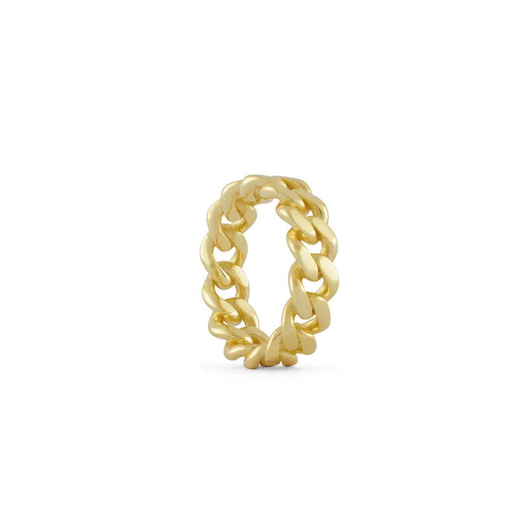 Gold Cuban Link Ring