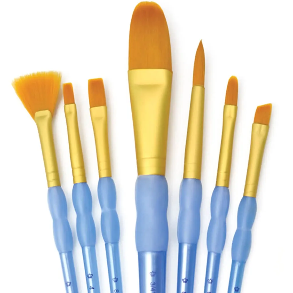 Gold Taklon Oval Brush Variety Set of 7