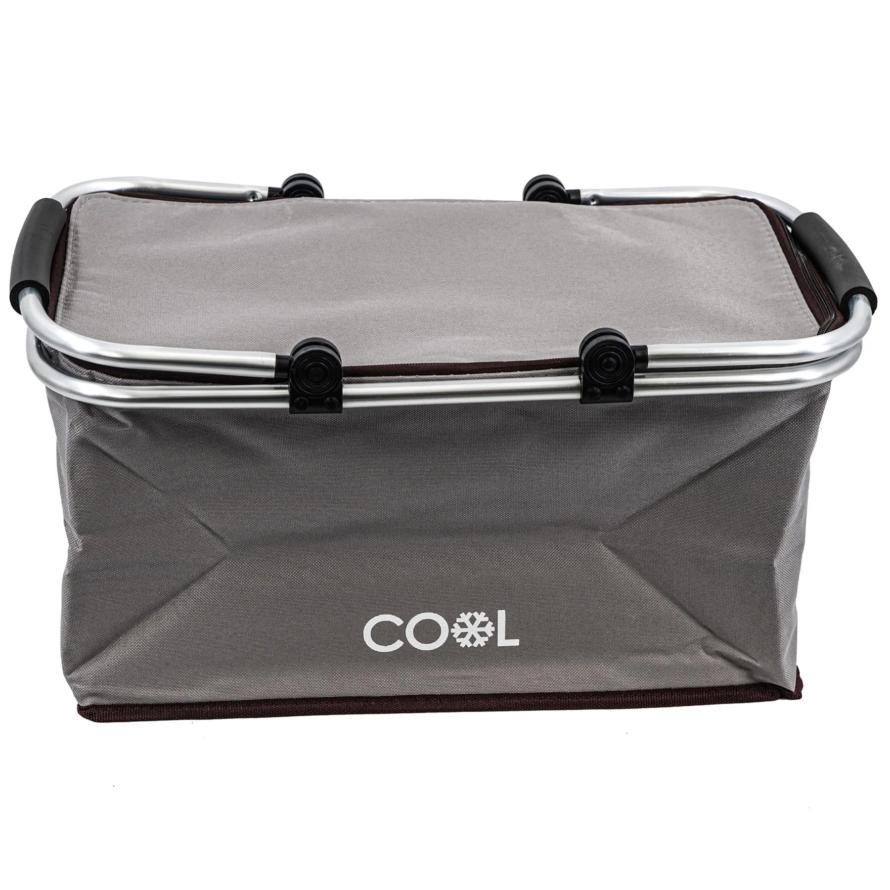 Grey Cooler Basket Bag