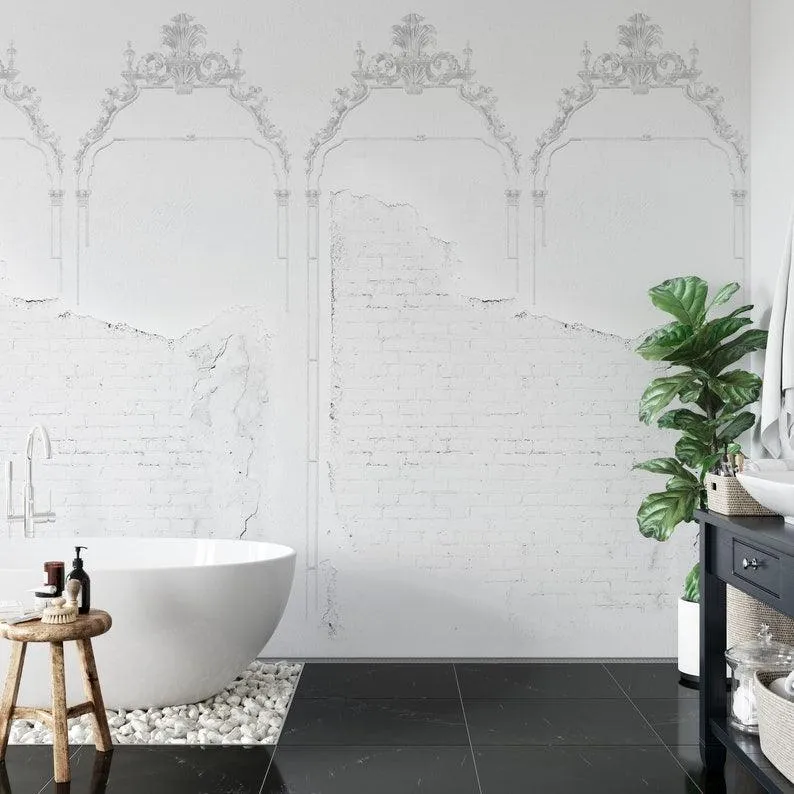 Grunge Wall Victorian Wallpaper