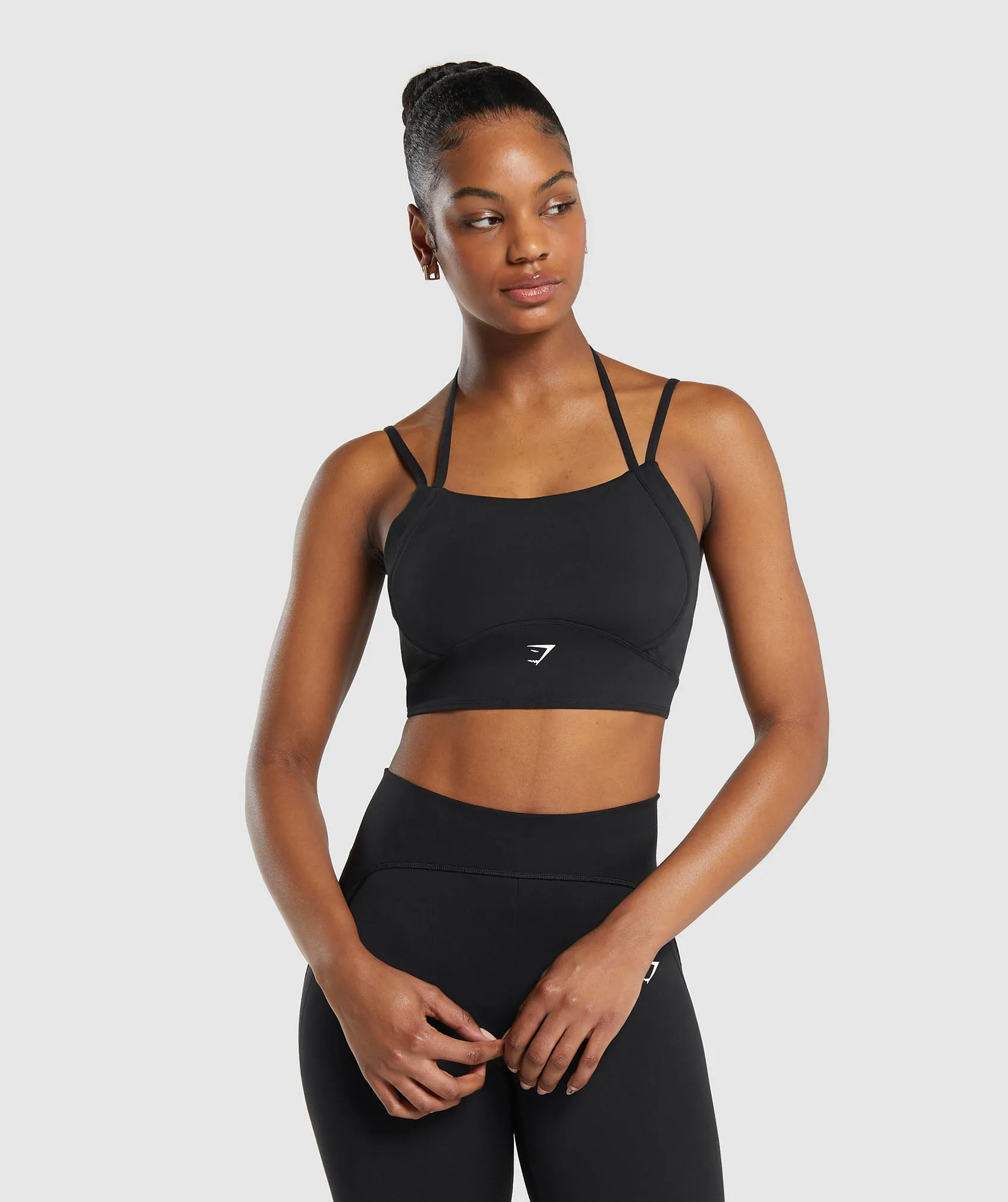 Gymshark Halterneck Crop Cami Tank - Black