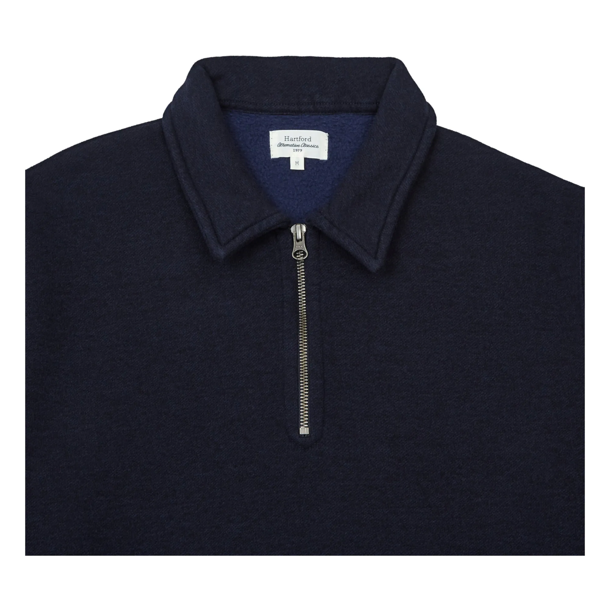 Hartford Zip Polo Navy Sweater