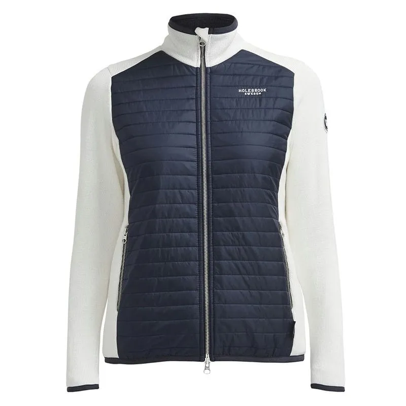 Holebrook Mimmi Windproof Ladies Full Zip Jacket - Off White/Navy