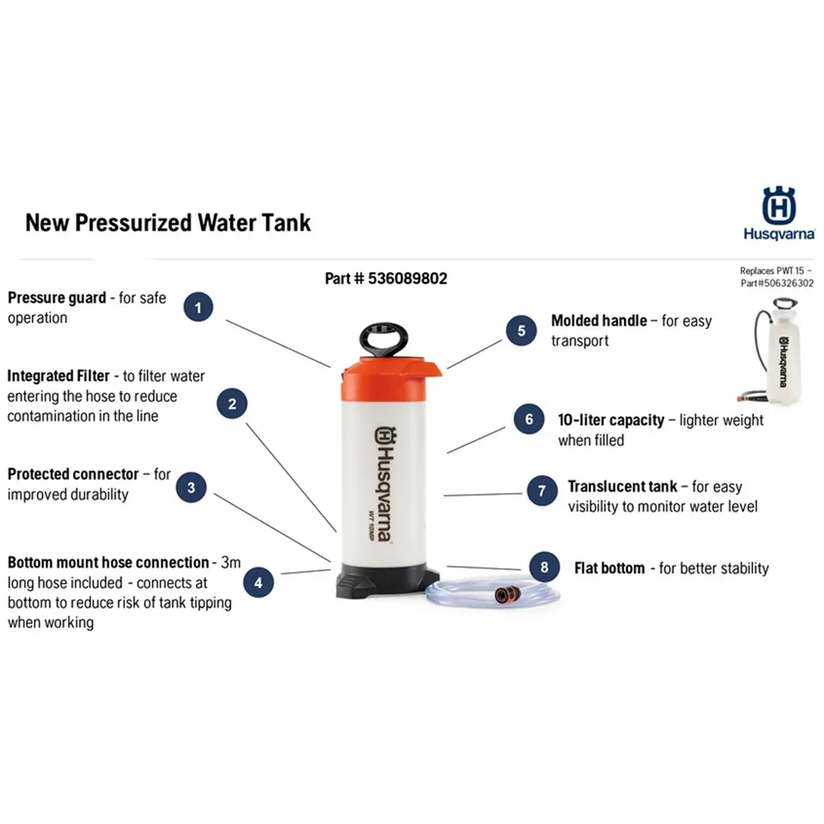 Husqvarna Pressurized Water Tank