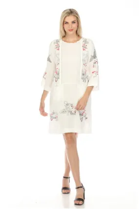 Johnny Was Biya Luciana Embroidered Shift Dress Boho Chic B39024