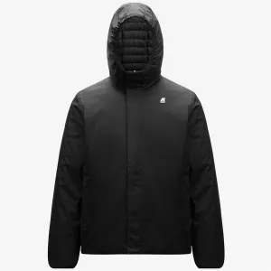 Jukes Thermo Light Double - Reversible Men Hooded Jacket in Black Pure