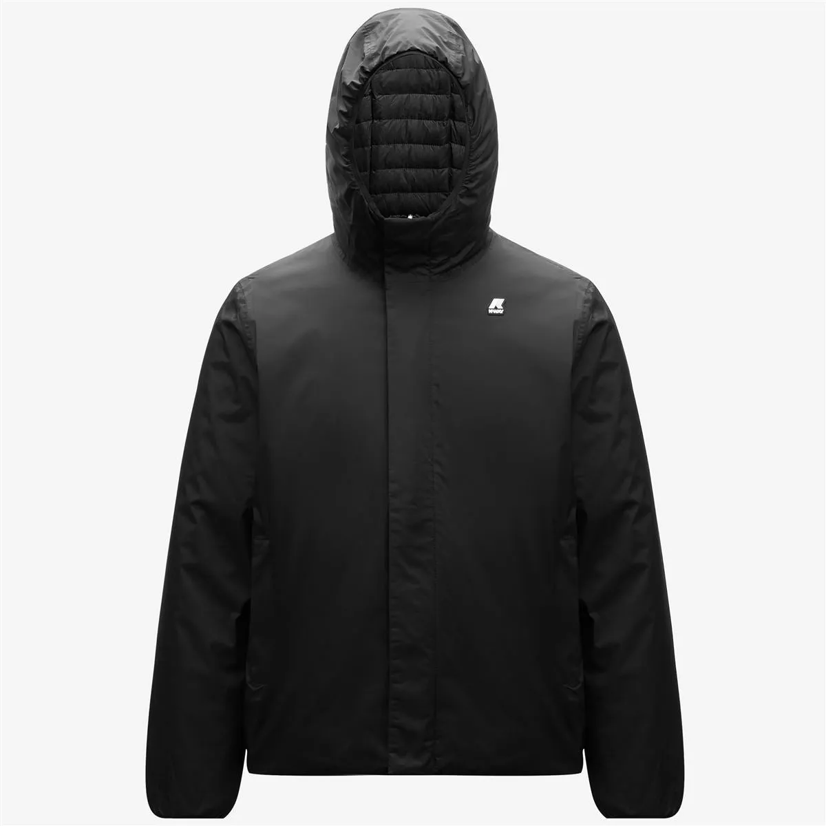 Jukes Thermo Light Double - Reversible Men Hooded Jacket in Black Pure