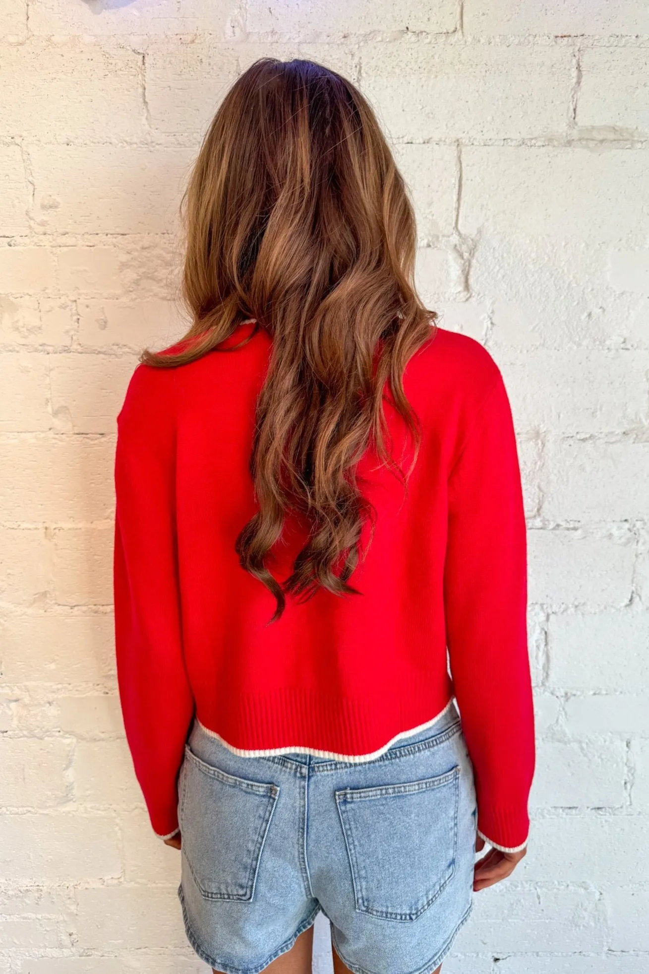 Kara Long Sleeve Sweater With Bow