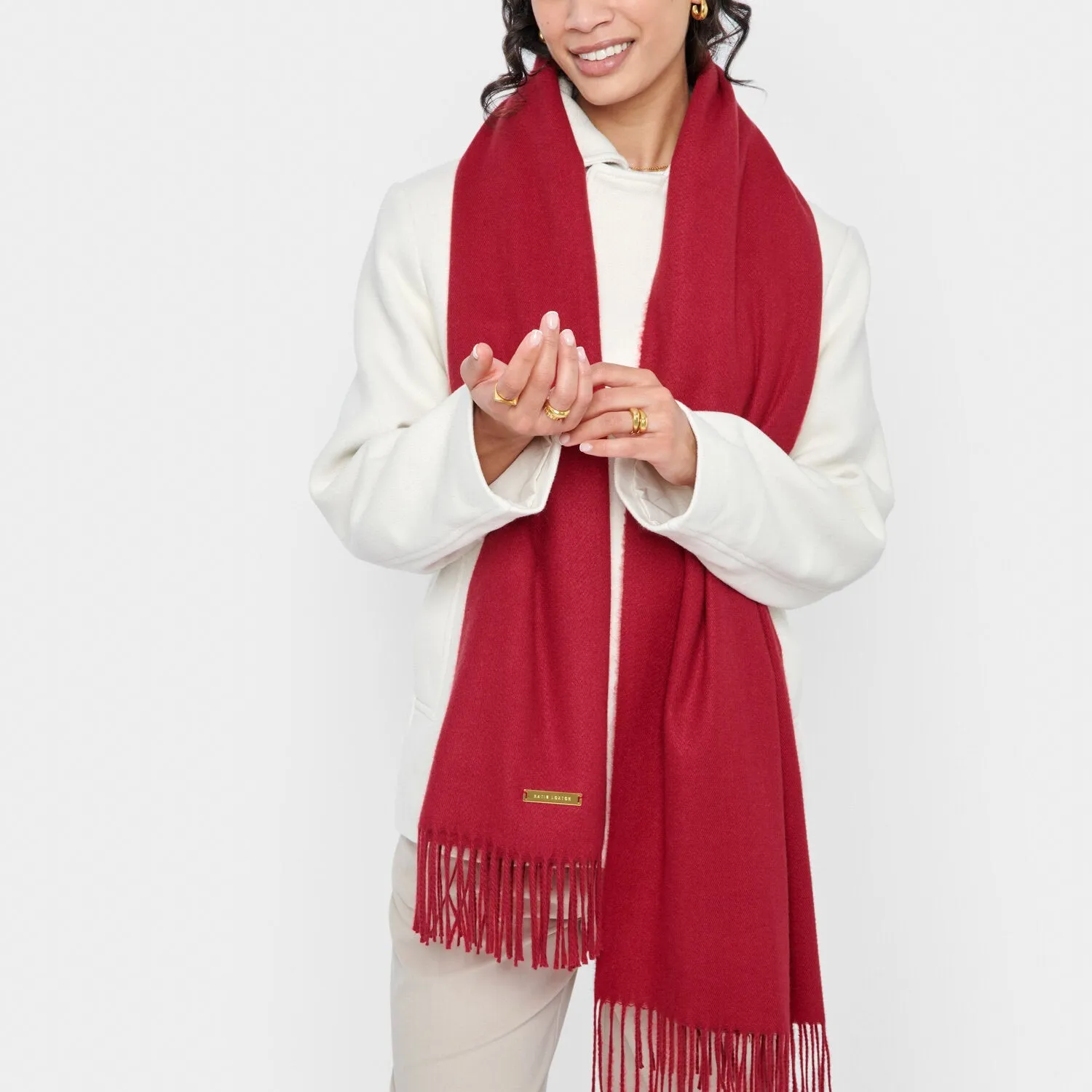 Katie Loxton Garnet Red Blanket Scarf KLS611