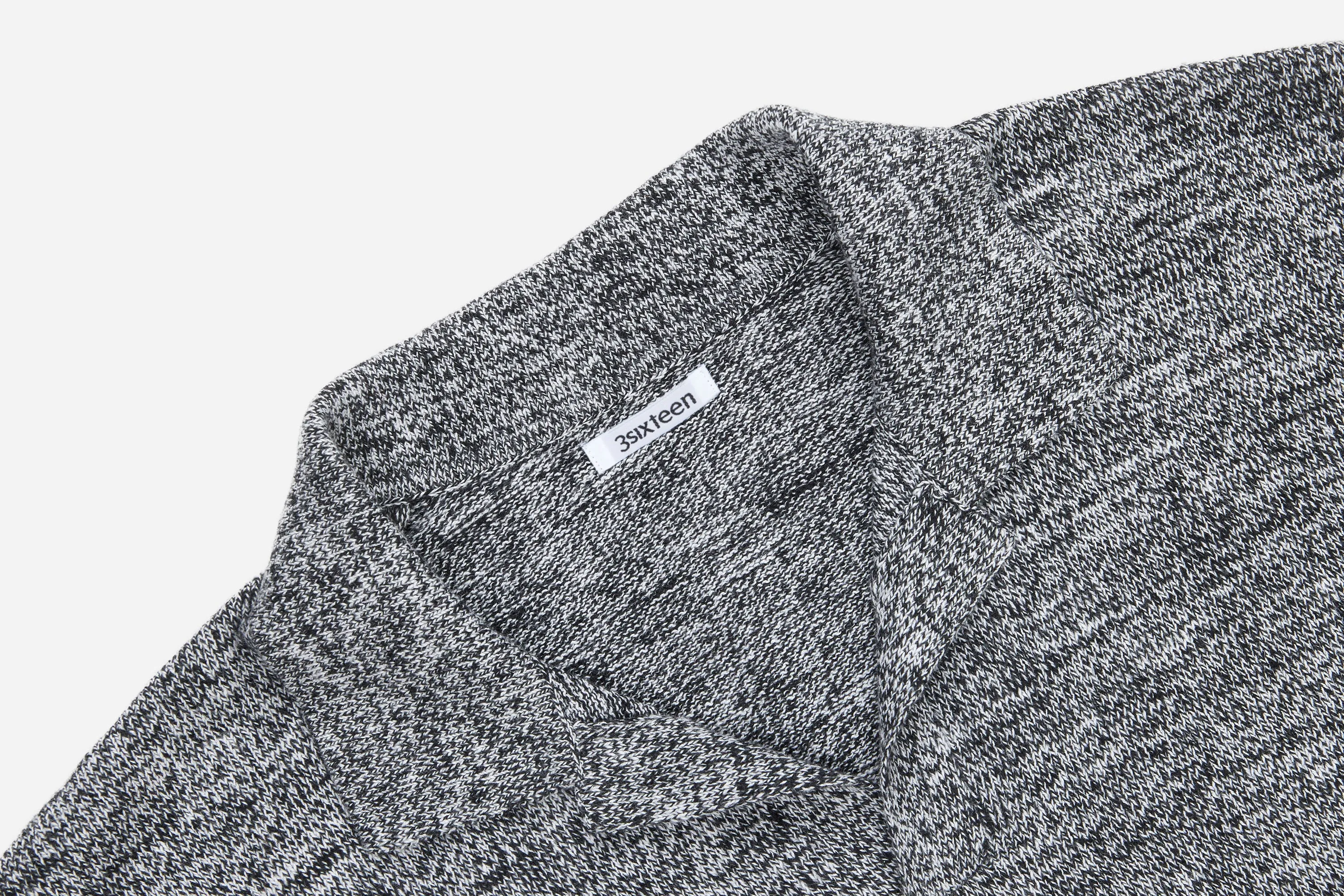 Knit Polo ~ Black Marled Yarn