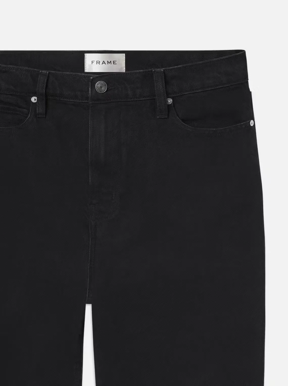 Le Jane Crop Raw Fray - Black