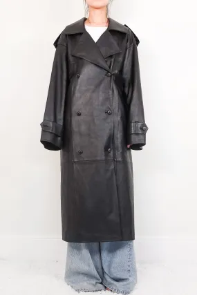 Leather shamali trench coat RRP £1.6k