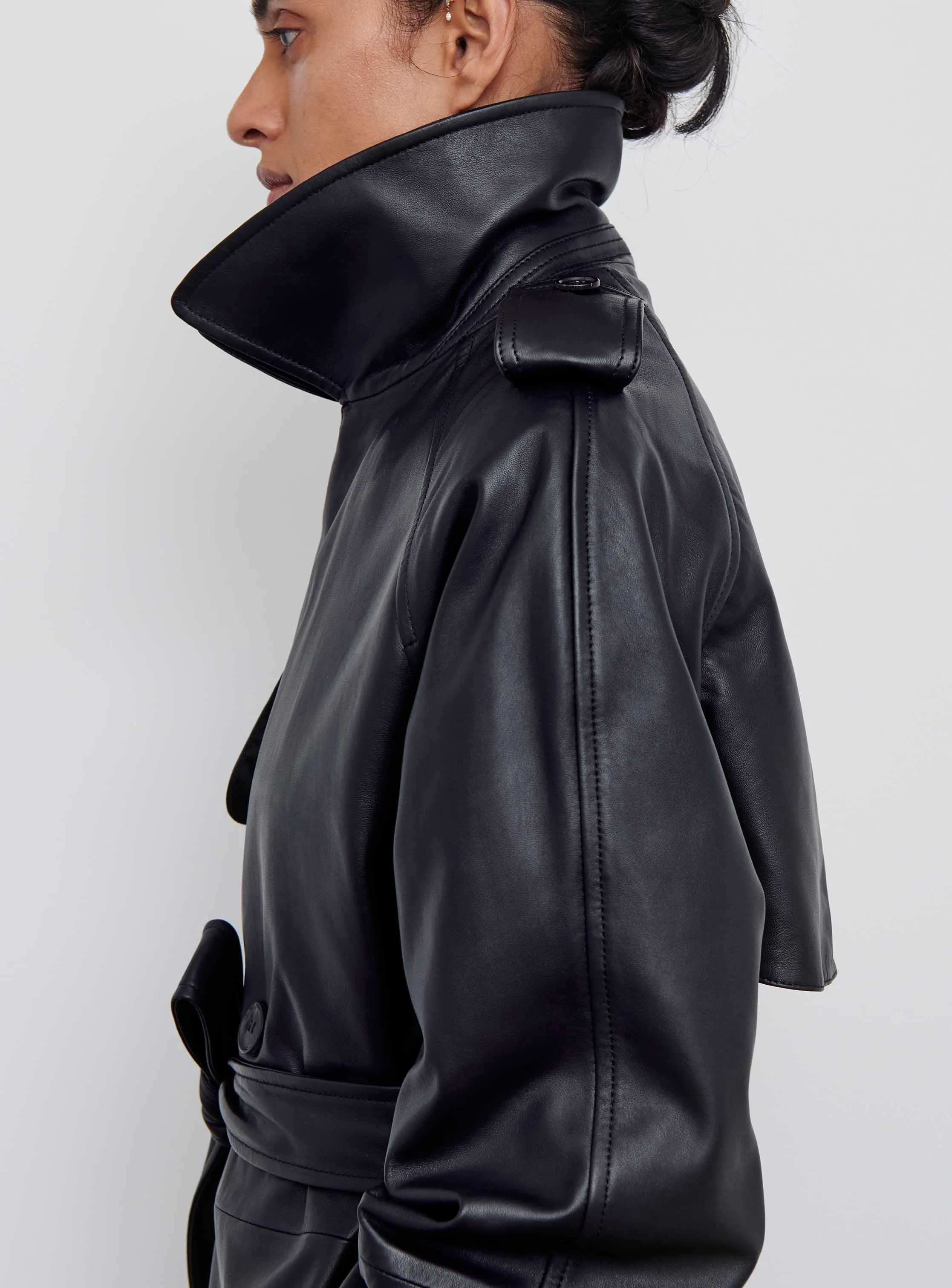 Leather Trench Coat