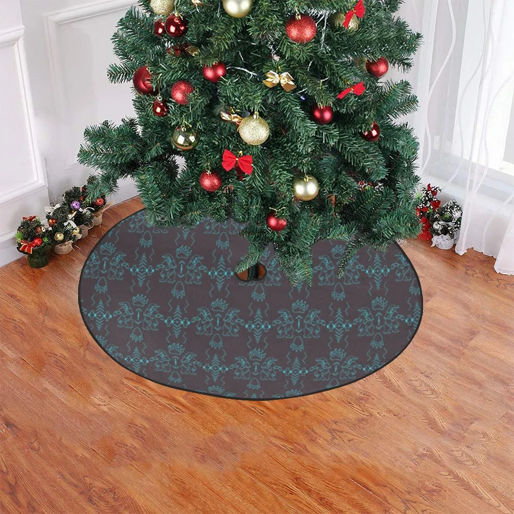 Ledger Bear Christmas Tree Skirt 47" x 47"