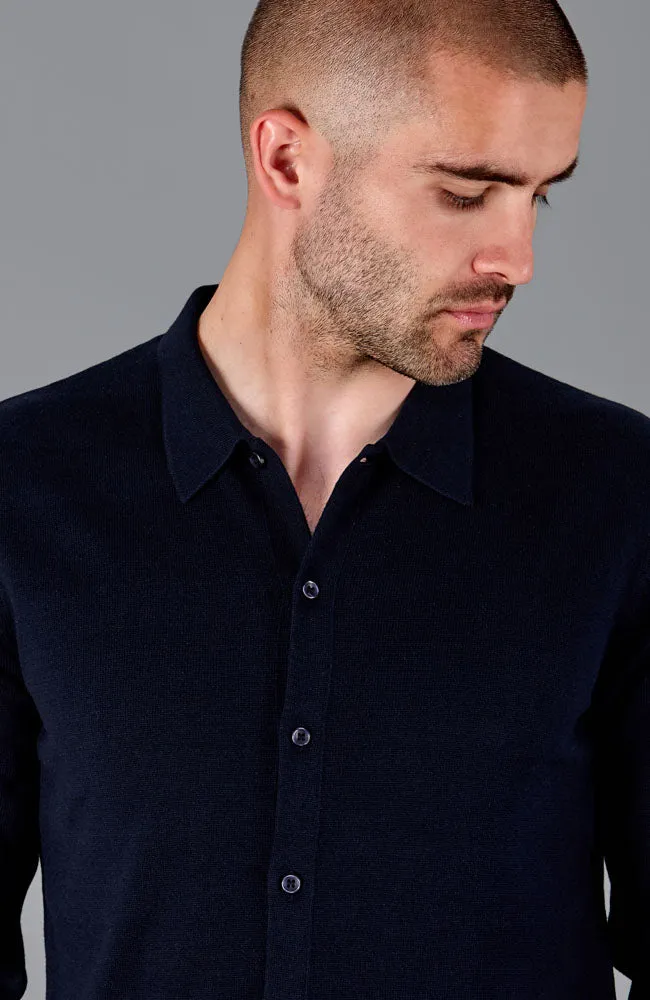 Mens Lightweight Cotton Knitted Shirt