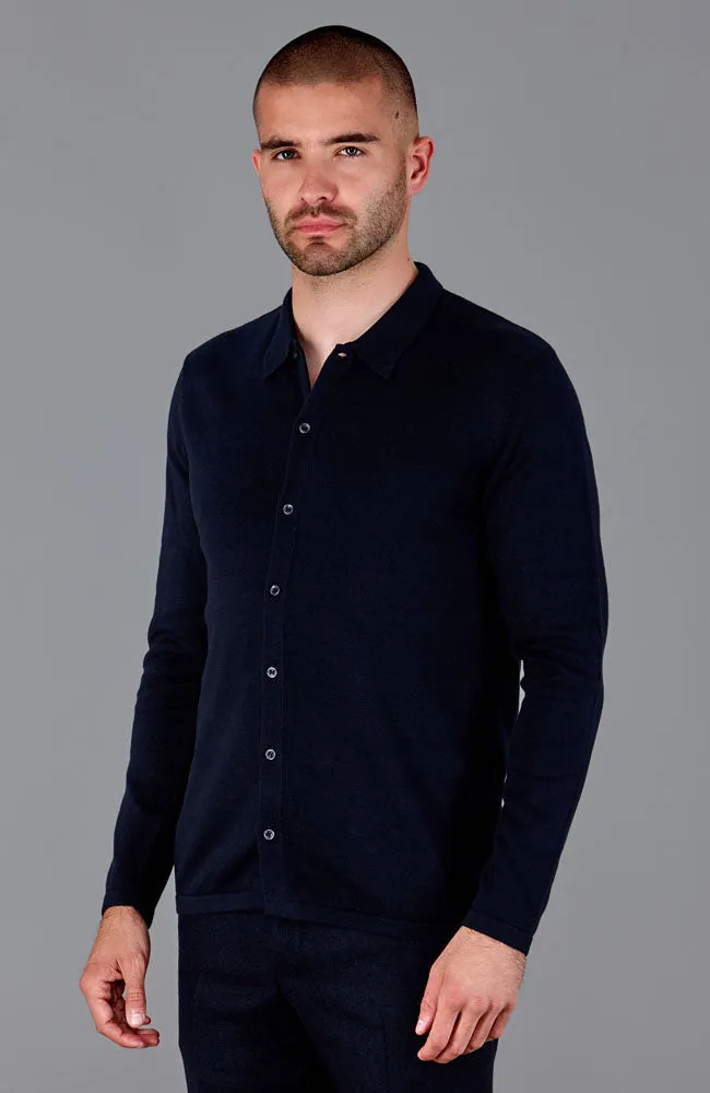 Mens Lightweight Cotton Knitted Shirt