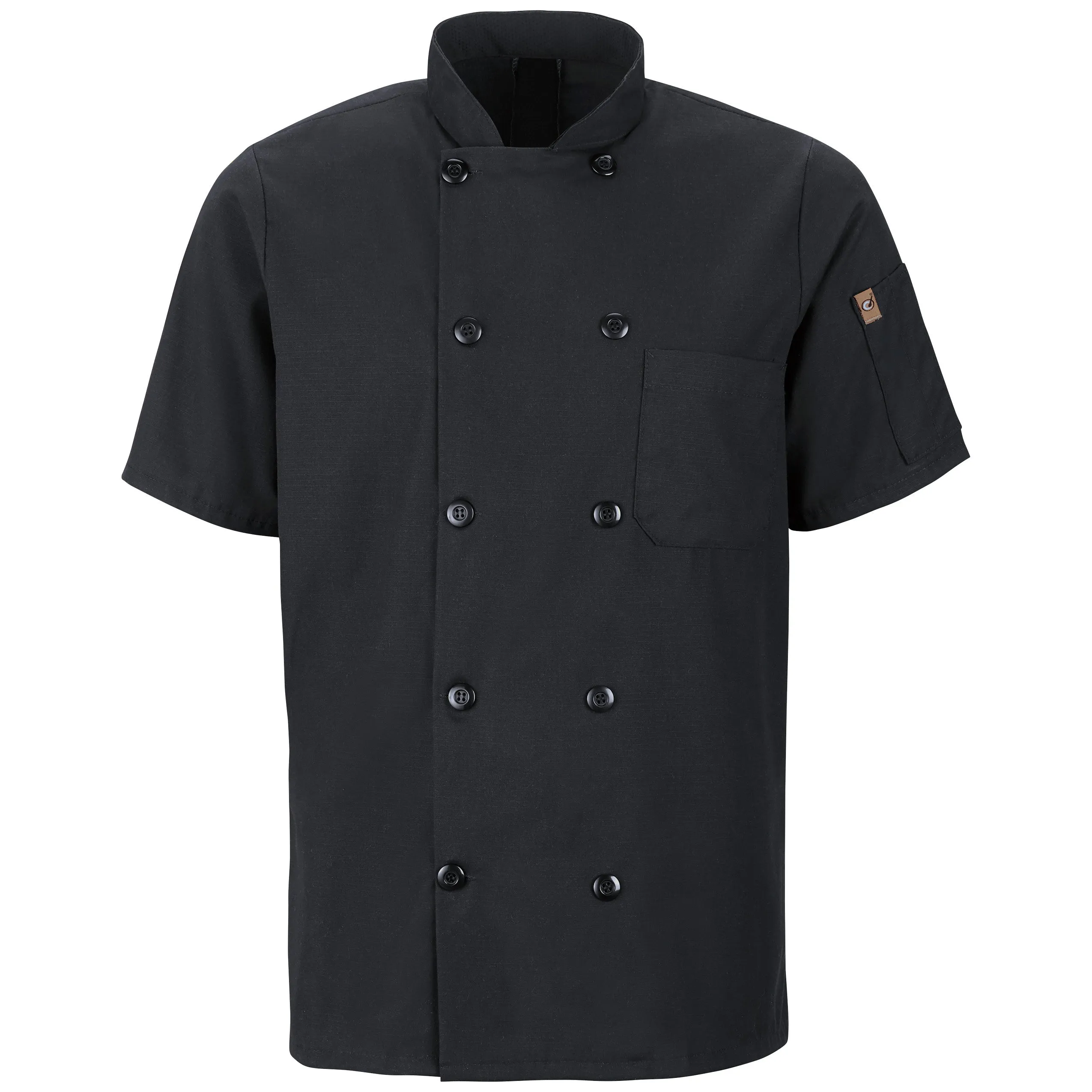 Men's Short Sleeve Chef Coat with OilBlok   MIMIX 046X - Black