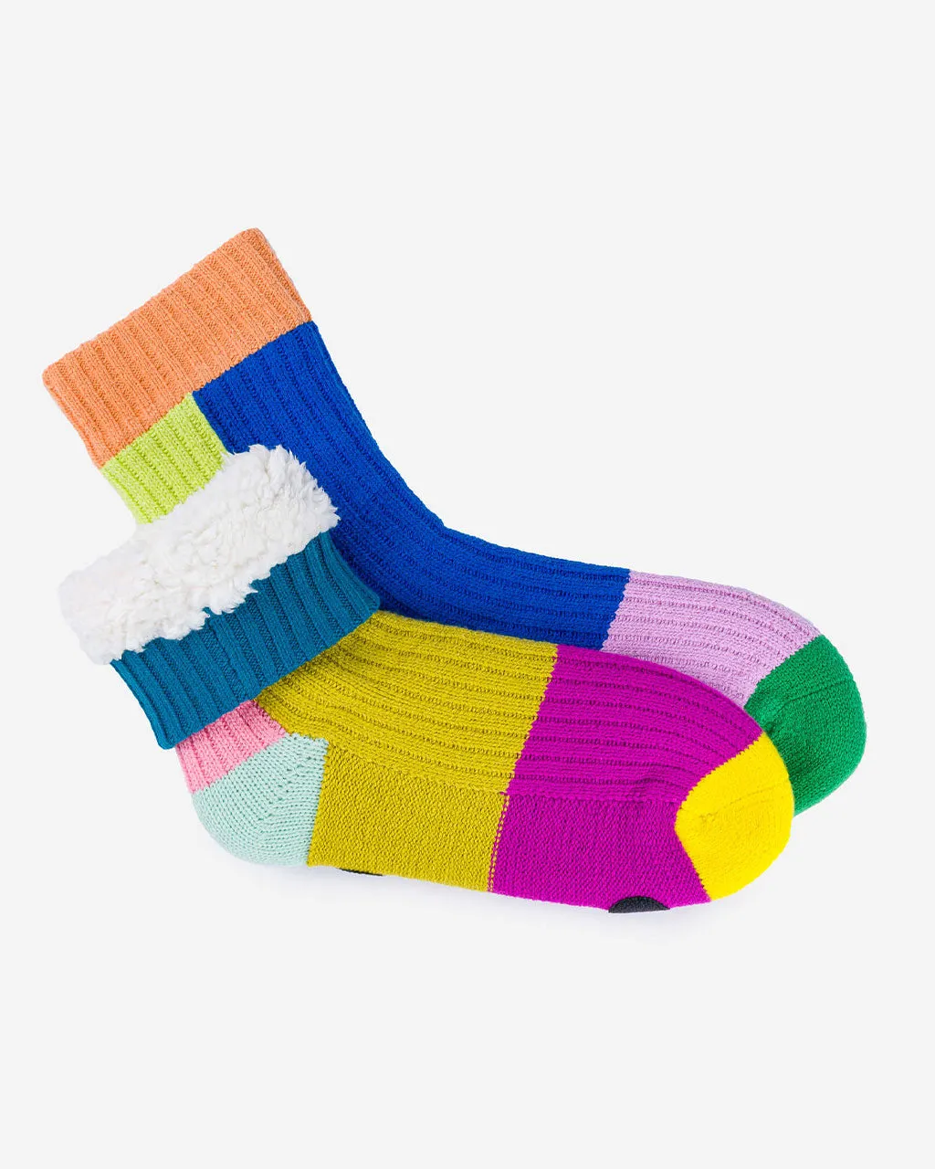 Mismatch House Socks - Rainbow