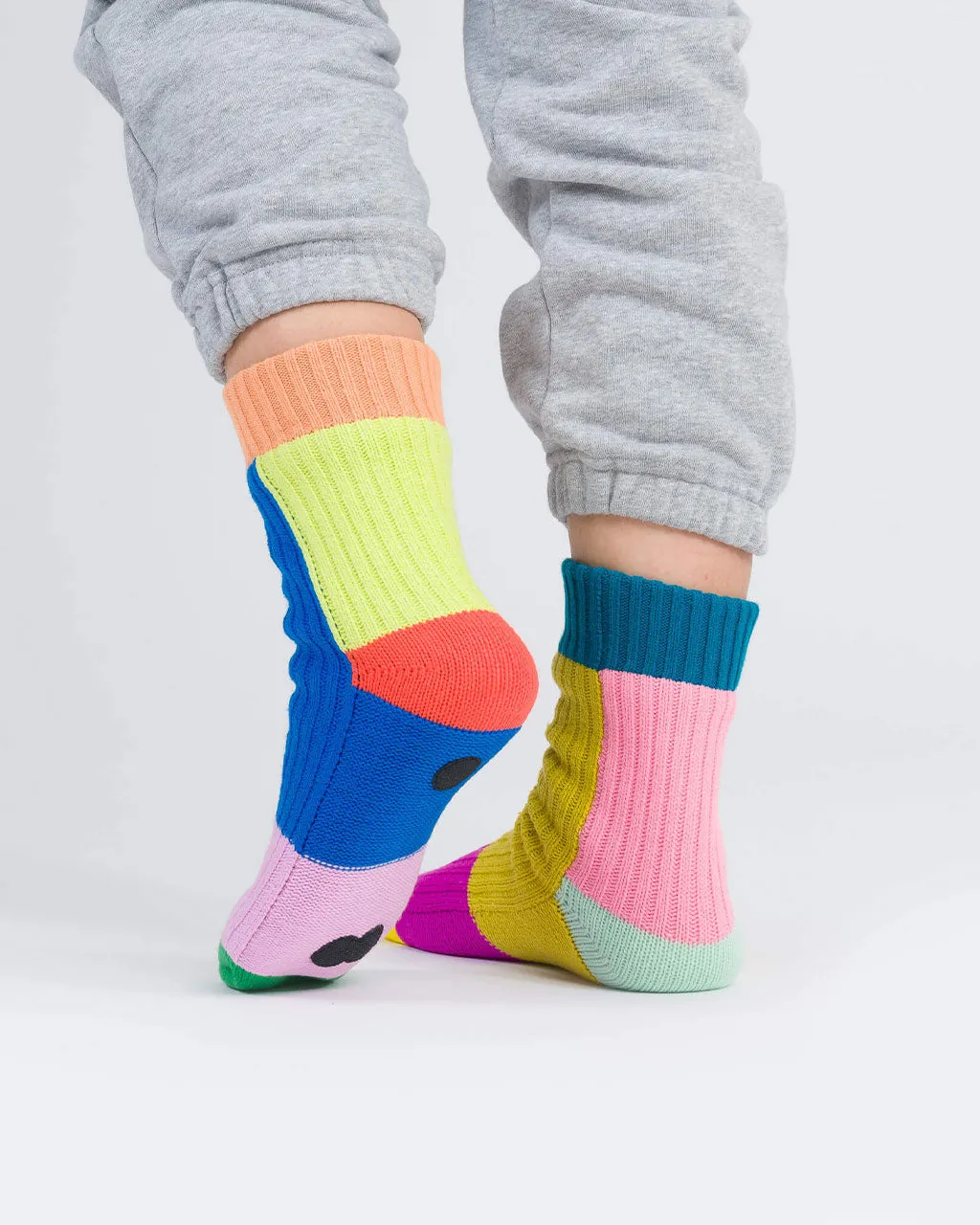 Mismatch House Socks - Rainbow