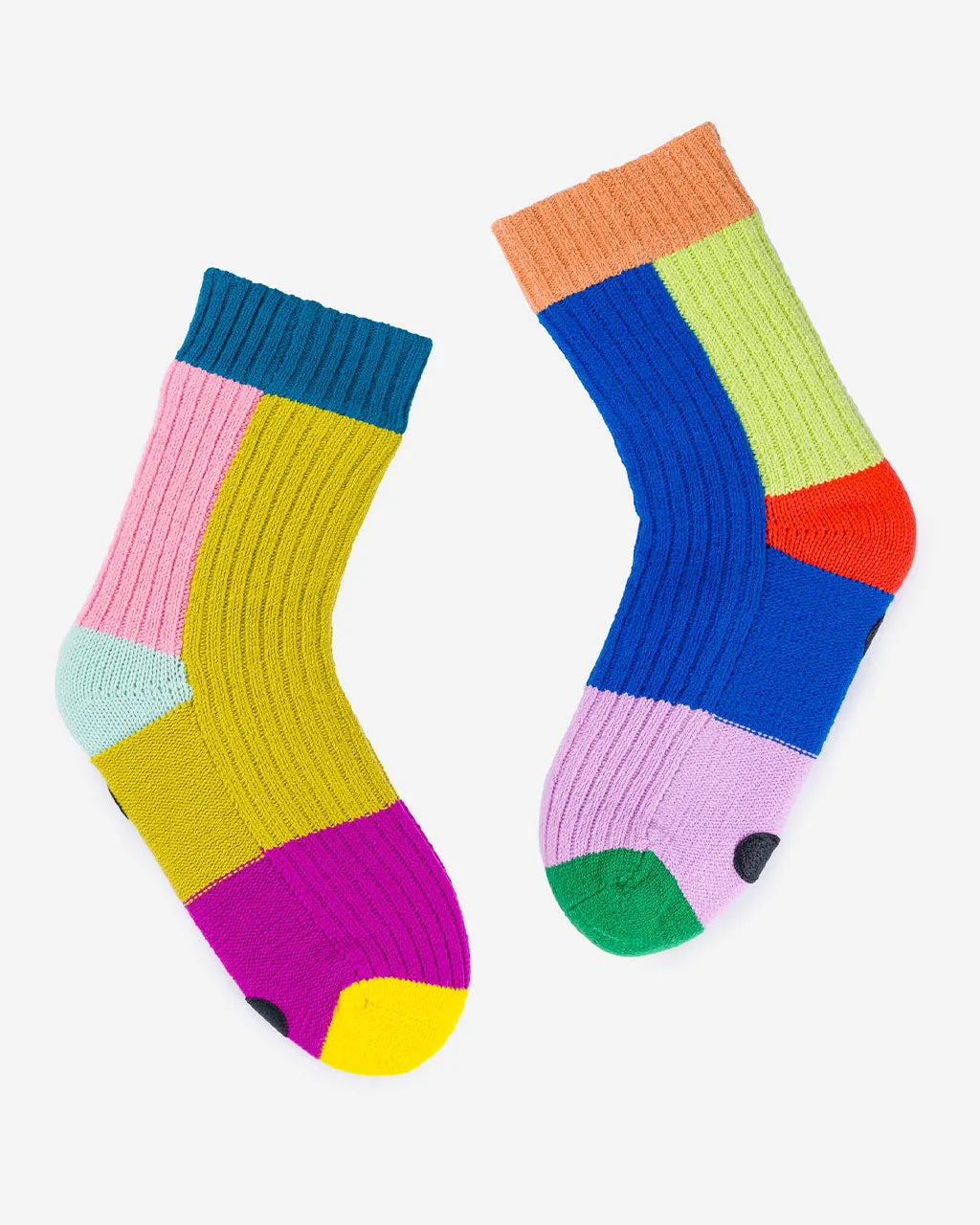 Mismatch House Socks - Rainbow