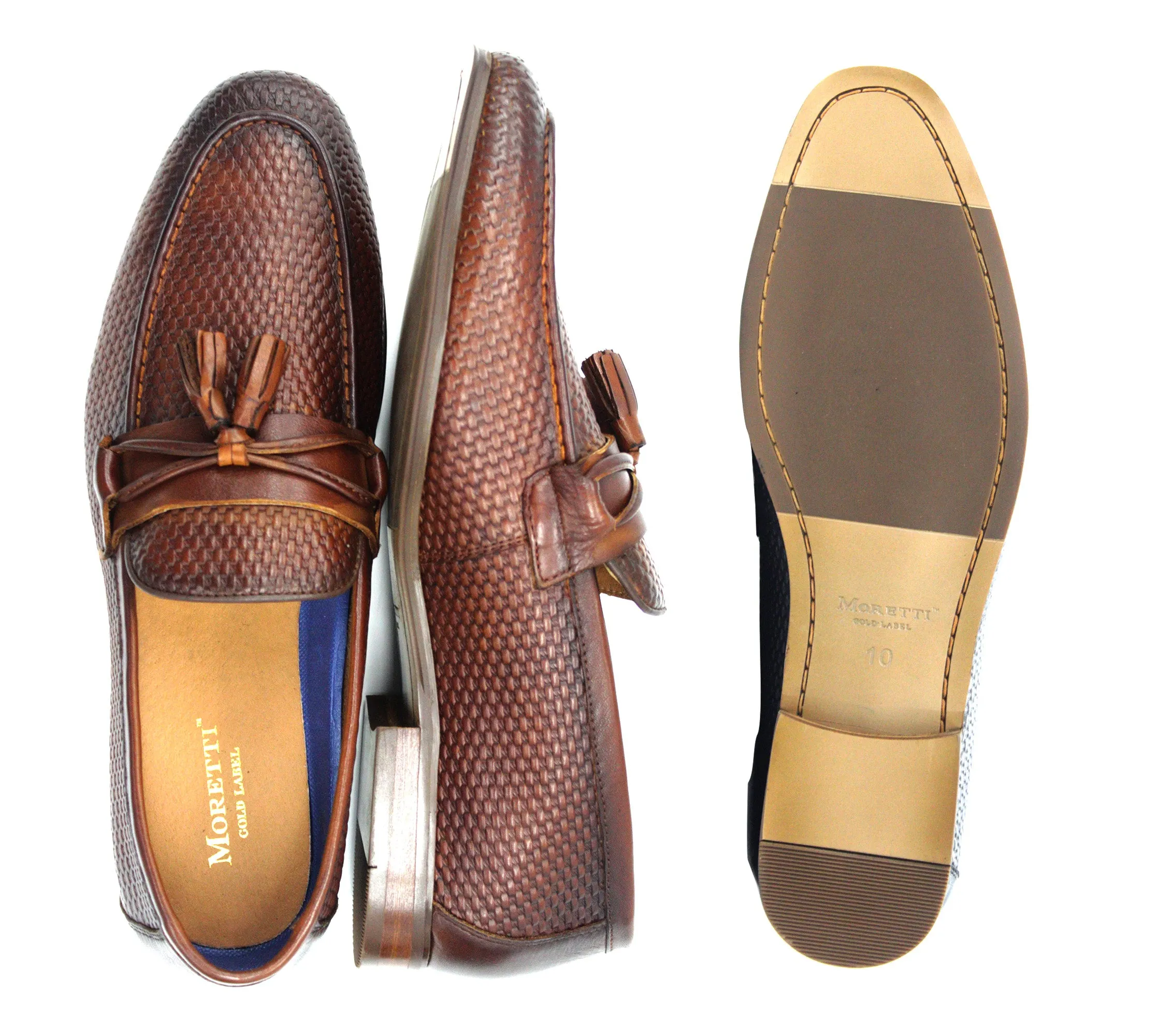 MORETTI,MOC TOE-SLIP ON-SHOES-M321855-COGNAC