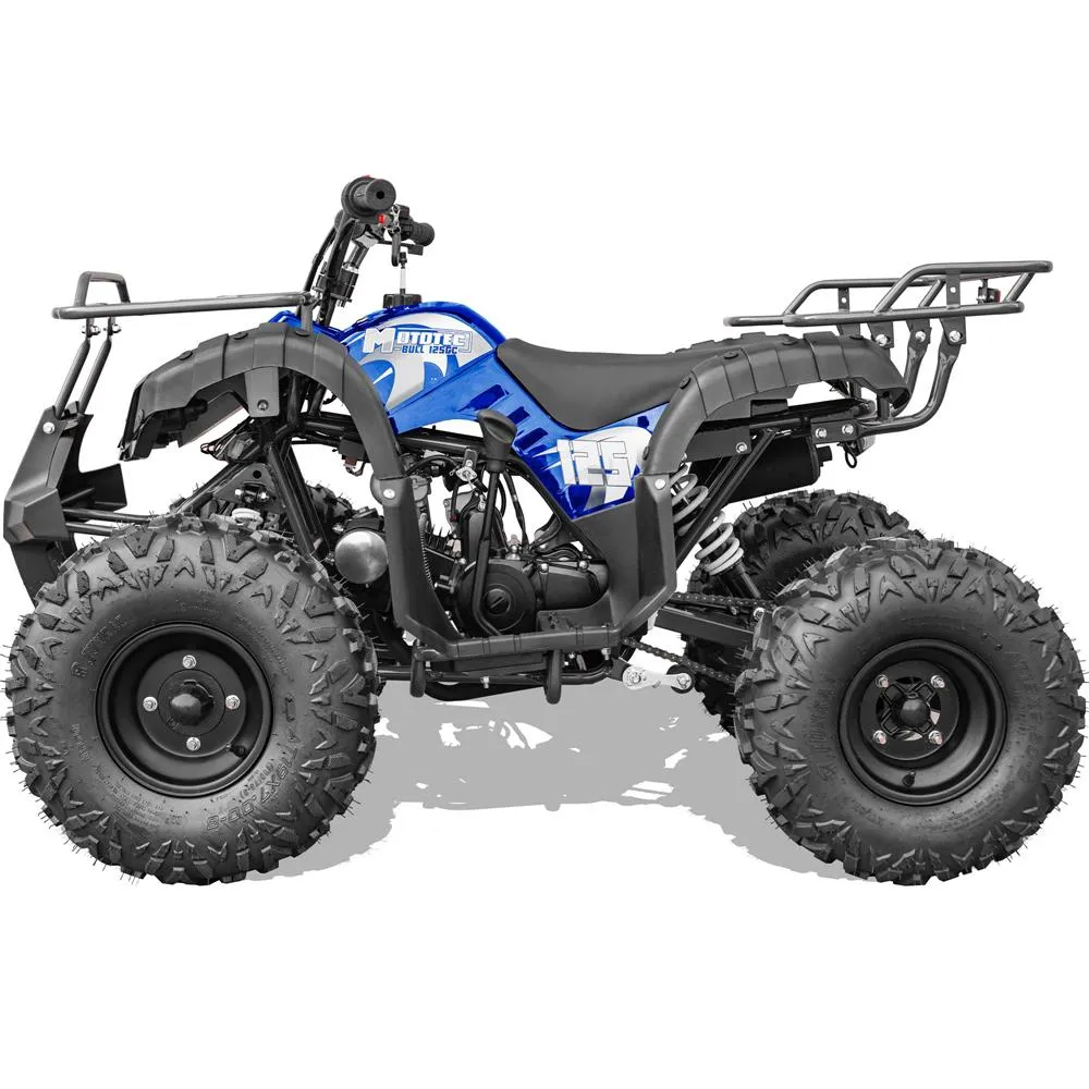 MotoTec Bull 125cc 4-Stroke Kids Gas ATV Blue