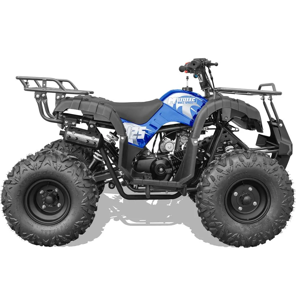 MotoTec Bull 125cc 4-Stroke Kids Gas ATV Blue