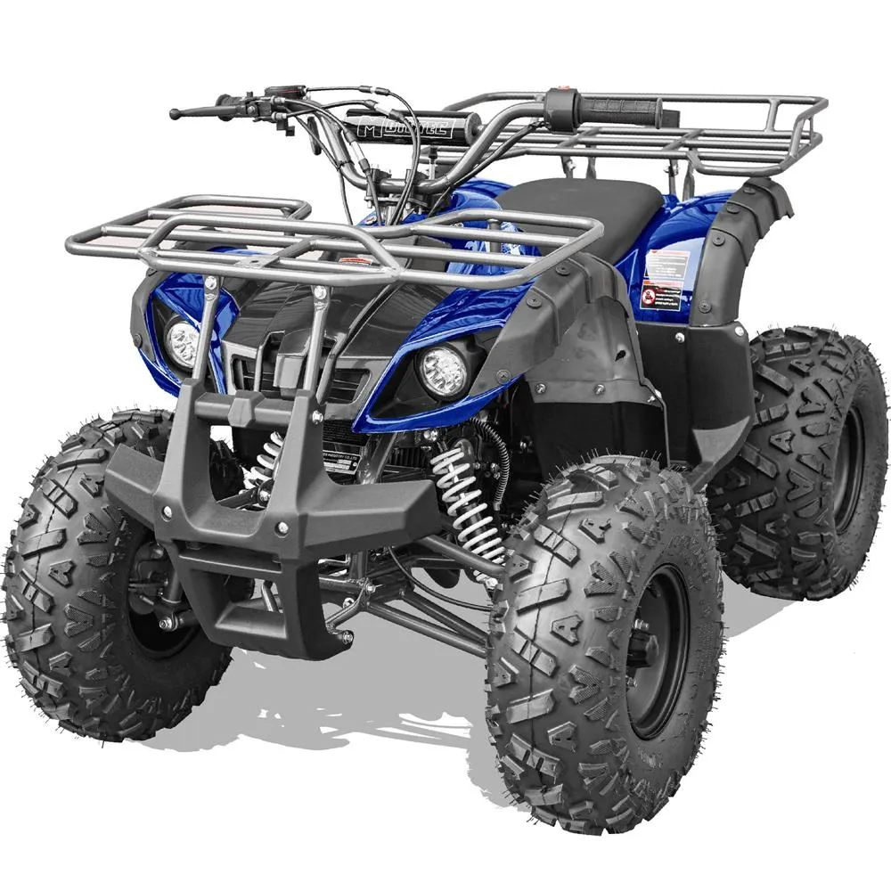 MotoTec Bull 125cc 4-Stroke Kids Gas ATV Blue