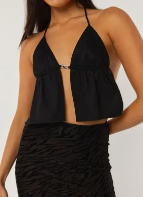 Mystic Halter Top - Black