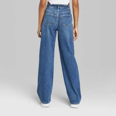 New - Women's High-Rise Wide Leg Baggy Jeans - Wild Fable