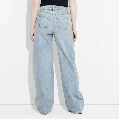 New - Women's High-Rise Wide Leg Baggy Jeans - Wild Fable