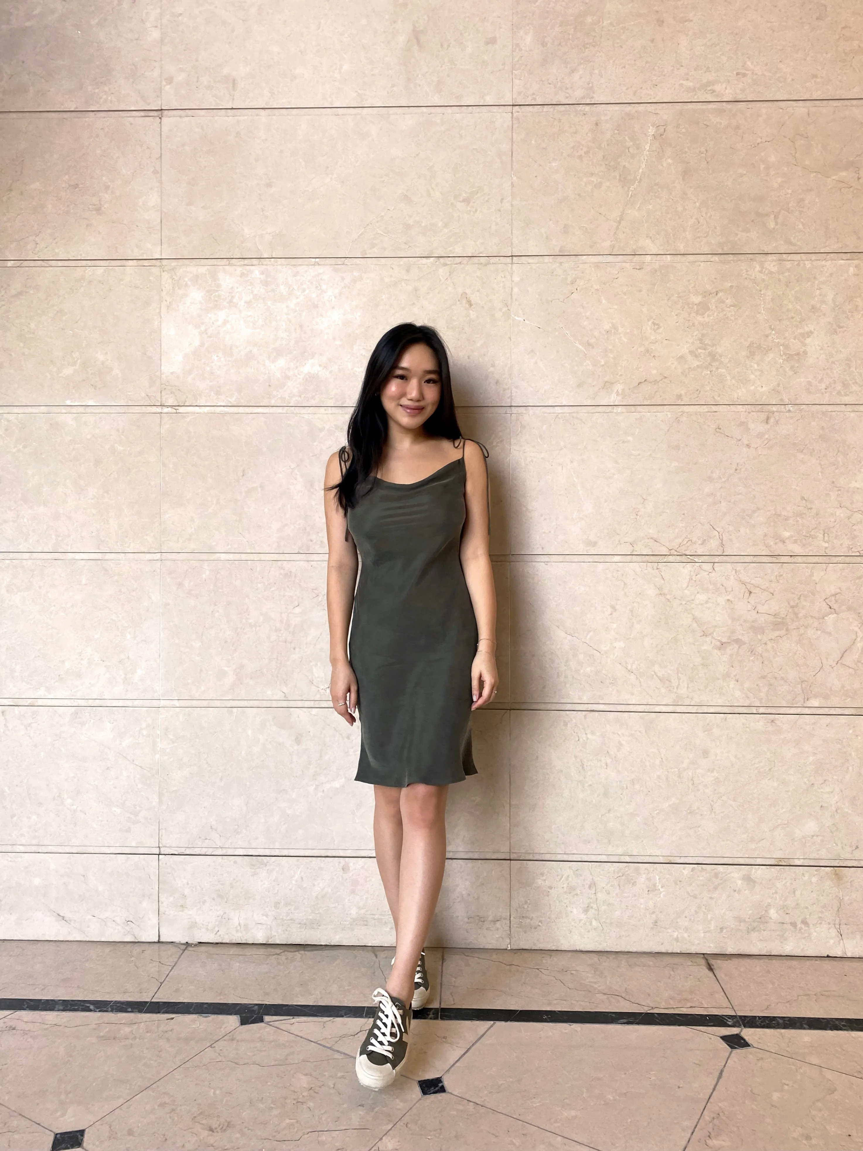 Nova Slip Dress - Olive