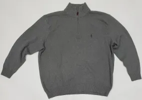 Nwt Polo Big & Tall Grey Heather Half Zip Sweater