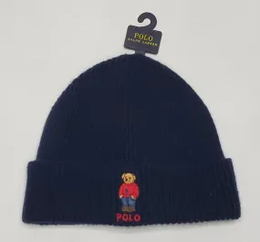 Nwt Polo Ralph Lauren Navy Big Pony Sweater Teddy Bear Embroidered Skully