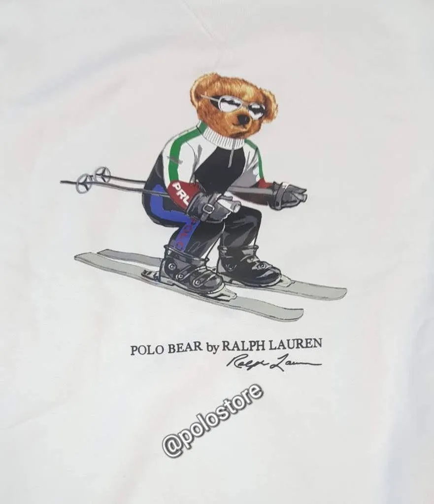 Nwt Polo Ralph Lauren White Ski Bear Sweatshirt