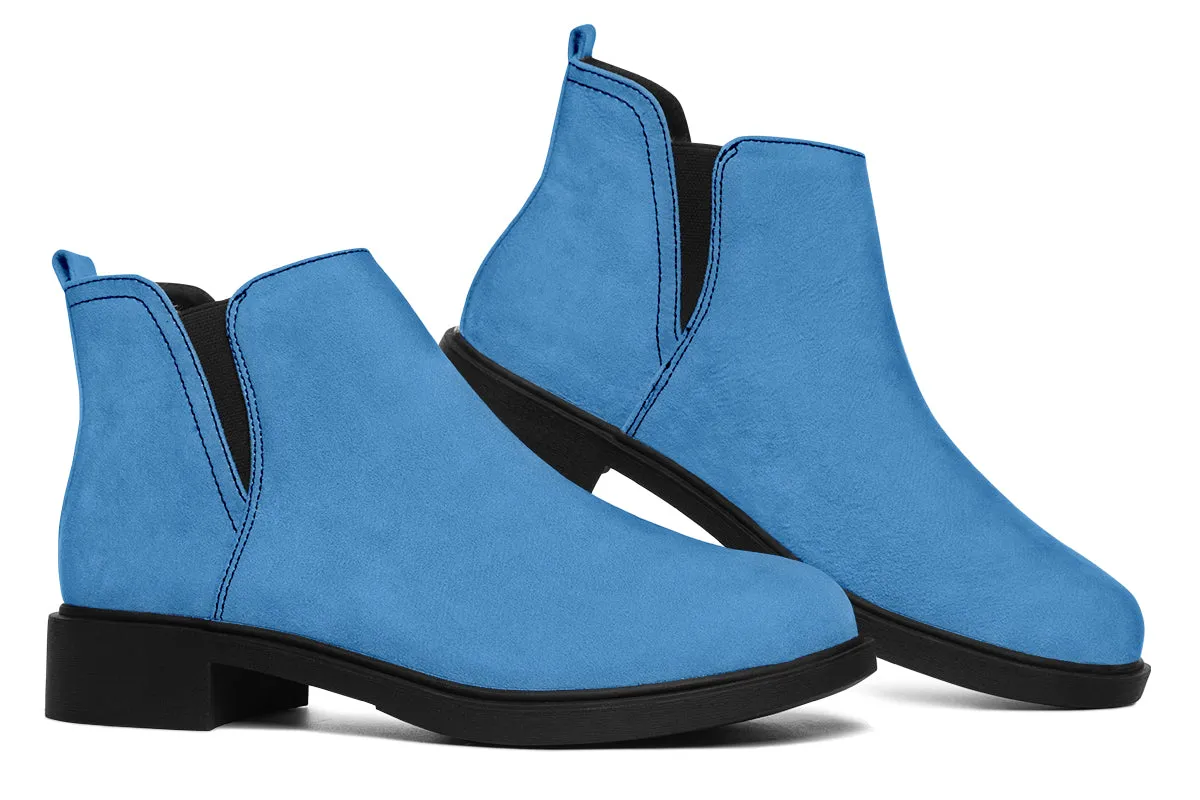 Ocean Wave Chelsea Boots - Comfy Slip-On - Soft & Water-Resistant Micro-Suede Vegan Shoes