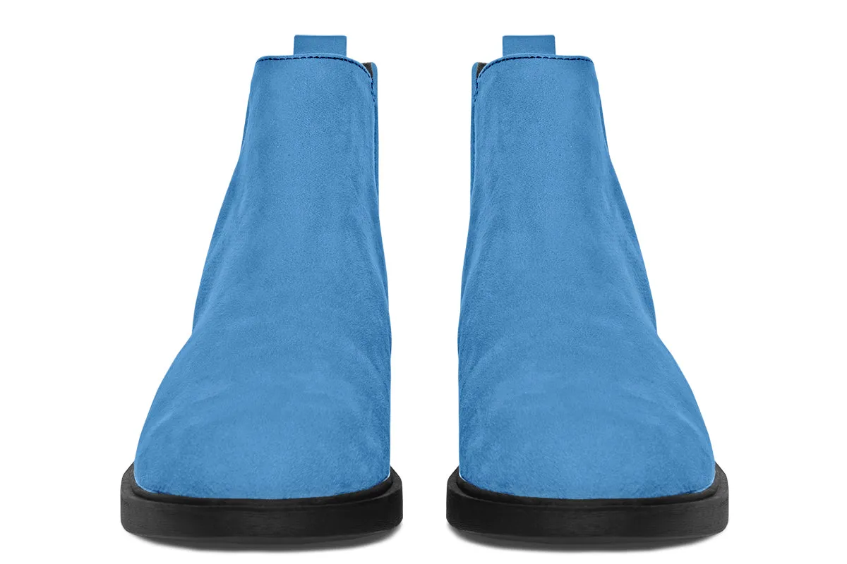 Ocean Wave Chelsea Boots - Comfy Slip-On - Soft & Water-Resistant Micro-Suede Vegan Shoes