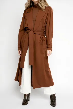 Paradis Trench Coat in Cordovan